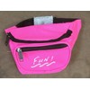 Yens 3 Zippered Fanny Pack w/Fun Logo, FN-03F (Neon Pink)