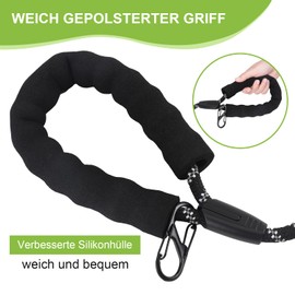 Recall Lead for Dogs, 3 m 5 m 10 m 20 m Long Recall Lead with 2 Swivel Hooks, Training Lead for Small, Medium and Large Dogs (Black, 20 m x 9 mm)
