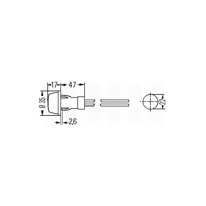 HELLA 2PF 003 563-151 Position Light - 12/24V - Fitting