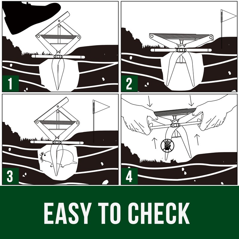 Garsum Mole Traps That Kill, EasySet Eliminator Black Scissor Traps,