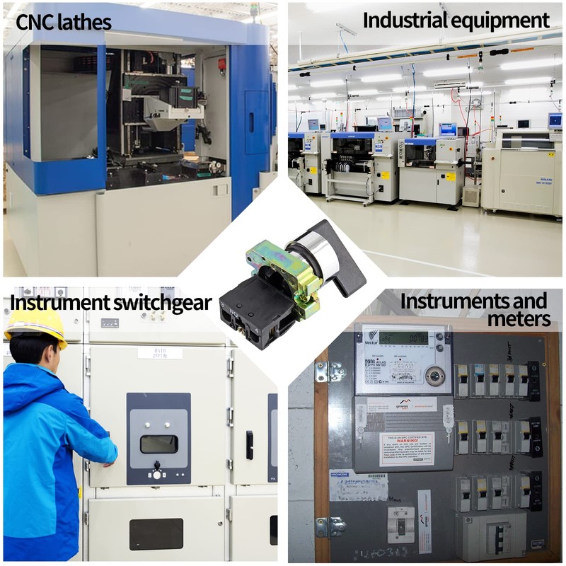 Mecion 2 Pack 2 Position Selector Switch, Selector Latching Switches
