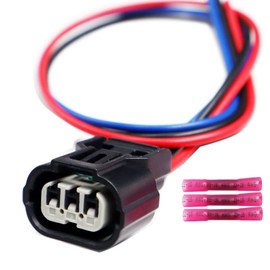 LIZAPUS 3-Pin L23B3 Connector Pigtail Compatible with Acura Honda HVAC Switch Camshaft Sensor Headlight Harness Plug 6188-4775 6189-7037 80450T2FA01 80450S7S003