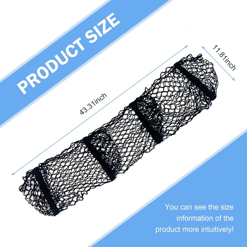 Ferianl Heavy Duty Mesh Cargo Net, Expandable 3 Pocket Trunk