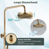 NeierThodore Antique Brass Bathroom Shower Faucet System Set 8 Inch