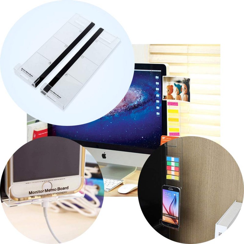 Memo and Notes Board, Pack of 2 Acrylic Transparent Sticky