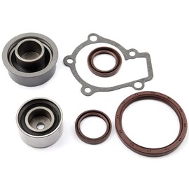TS26284 ASTOU Timing Belt Kit w/Water Pump Fit for 2005-2008 for Kia for Sportage 2.0L, 2005-2006 for Kia for Spectra5 2.0L Replace WP913 Replacement Tensioner (early fixed style bearing)