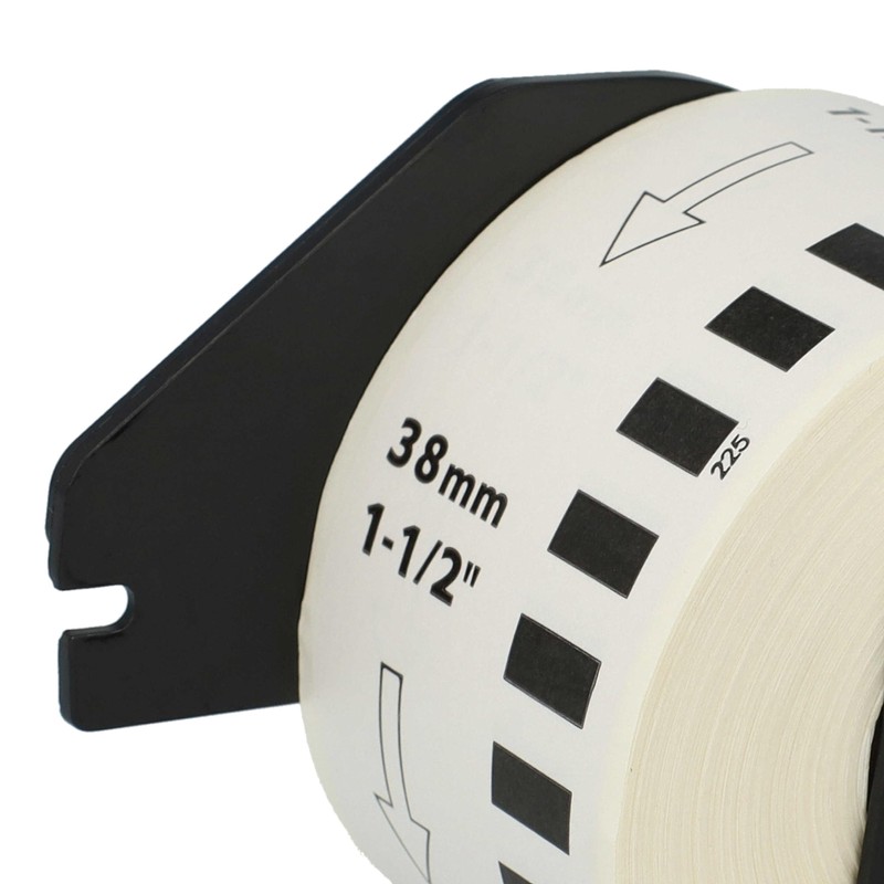 vhbw 1 x Label Roll with Holder 38 mm x