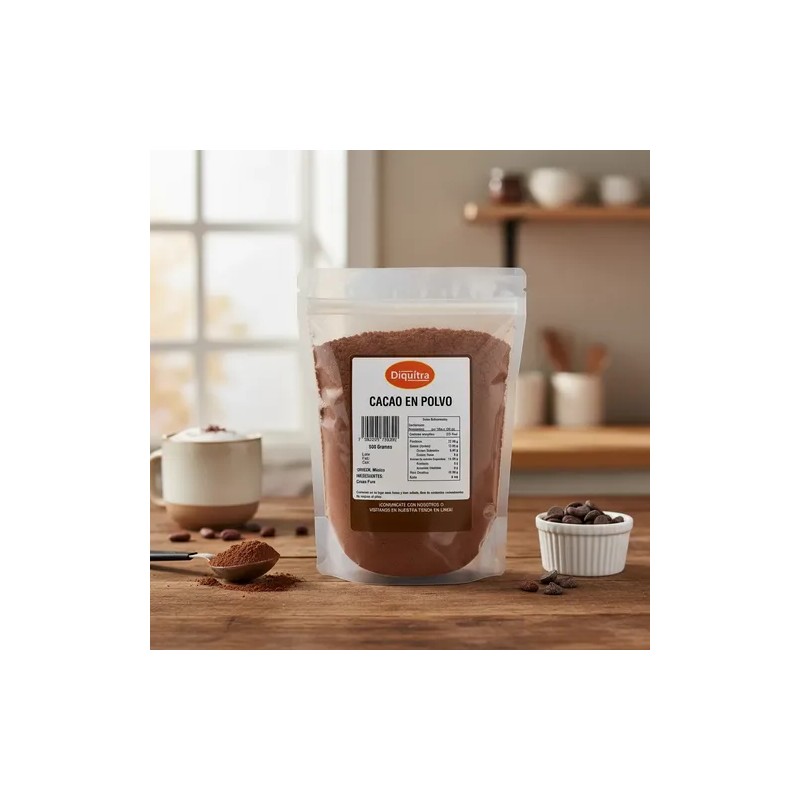 Cacao En Polvo Sin Azúcar Ideal Keto 500 Gr