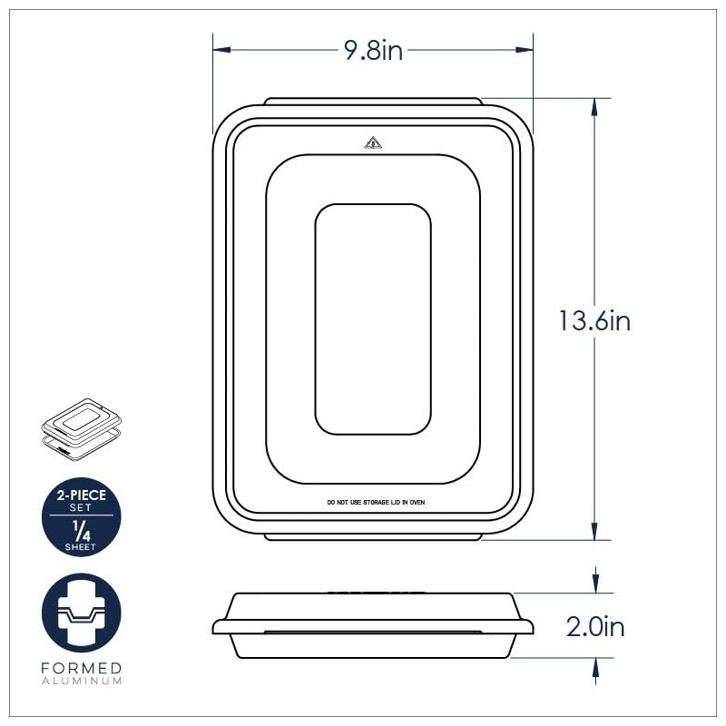 Nordic Ware Naturals Quarter Sheet with Lid