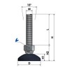 Schwaderer Machine Feet, Leveling Feet, Levelling Feet, Joint Feet, Height-Adjustable