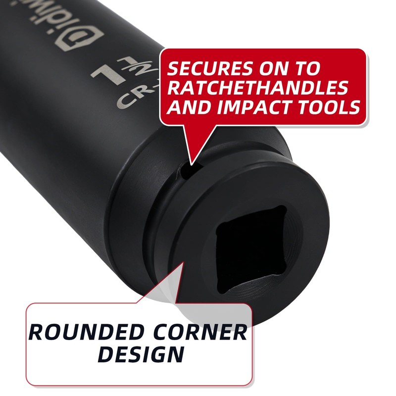 3/4" Drive 1-1/2" Extra Deep Impact Socket, 8"(200mm) Long