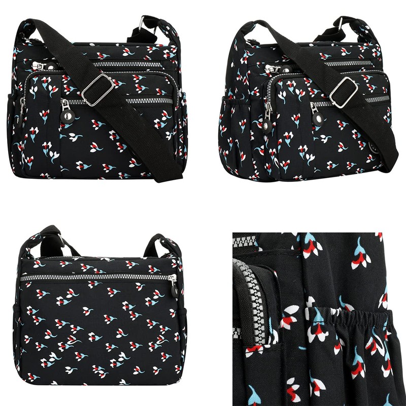 Women's Multi-Pocket Messenger Shoulder Bag for Daily Shopping, 4, Retro