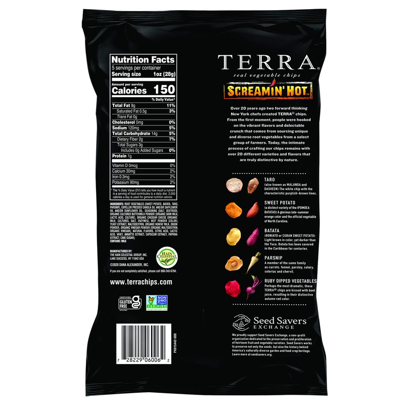 Terra Screamin' Hot, 5.5 oz, 12 Count