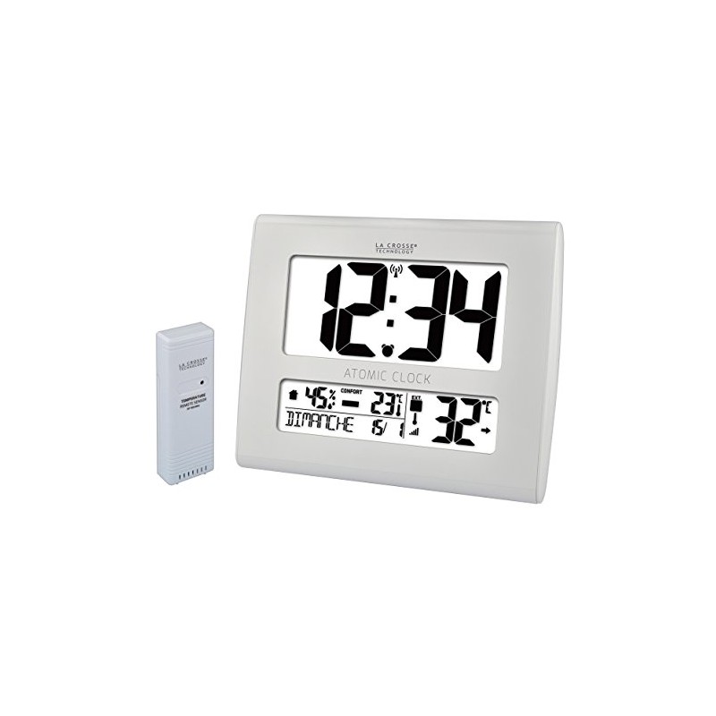LA CROSSE TECHNOLOGY WS 8020 WHI Wall Clock with Temperature