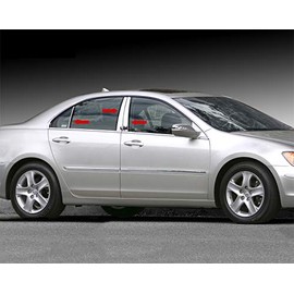 Made in USA! Compatible with 2005-2009 Acura RL Stainless Steel Chrome Pillar Post Trim 6PC