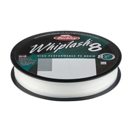 BERKLEY Whiplash 8 Braided Cord, Crystal, 0.08 mm, 12.9 kg, 28 lb / 330 yd