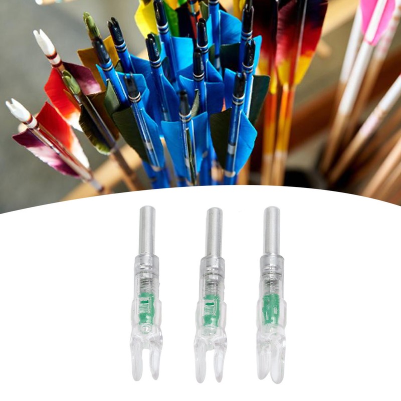 3PCS Archery Lighted Nocks Plastic Automatic with Switch 6.2mm Inner