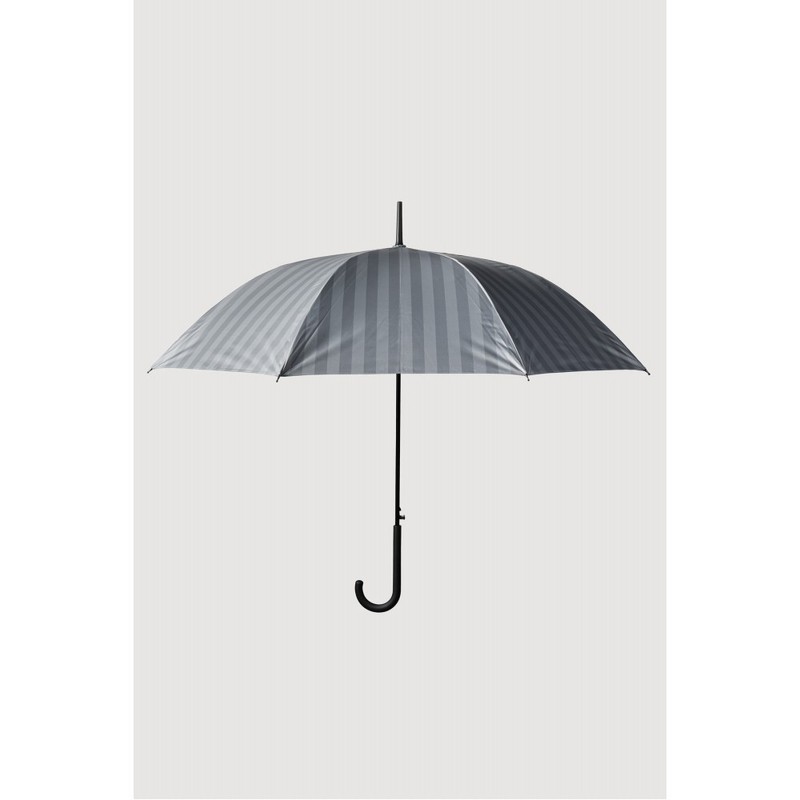 JAJU [JAJU] 8K Automatic Blackout Long Umbrella_Grey Stripe