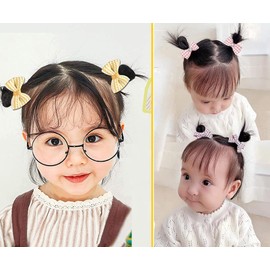 LYXOTO Hair Rubber for Kids, Cute, For Babies, Ribbon, Hair Elastic for Children, Moderate, Hair Accessories, Girls, Cute, Stylish, Simple, Gift (Carabble 4)