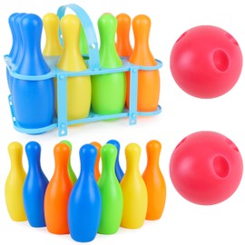 Toyland® 13 Piece Garden Games Bowling Set - Colourful Garden Skittles - Outdoor Toys & Games