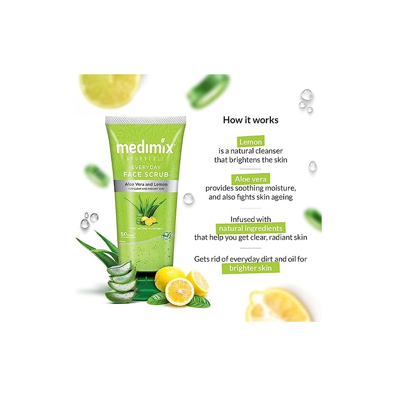Medimix Exfoliante facial diario con aloe vera y limón 100