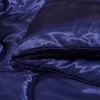 NTBED Silky Satin Comforter Set Queen Dark Blue, Soft Lightweight