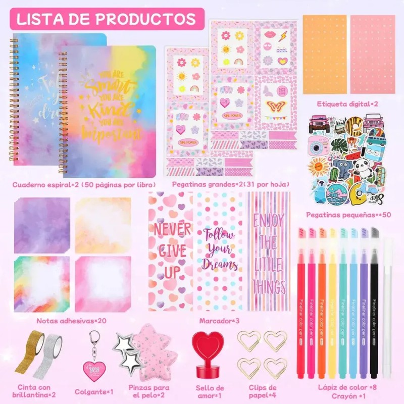 Kit De Diario Para Niñas Agendas Diy Juego De Albumes