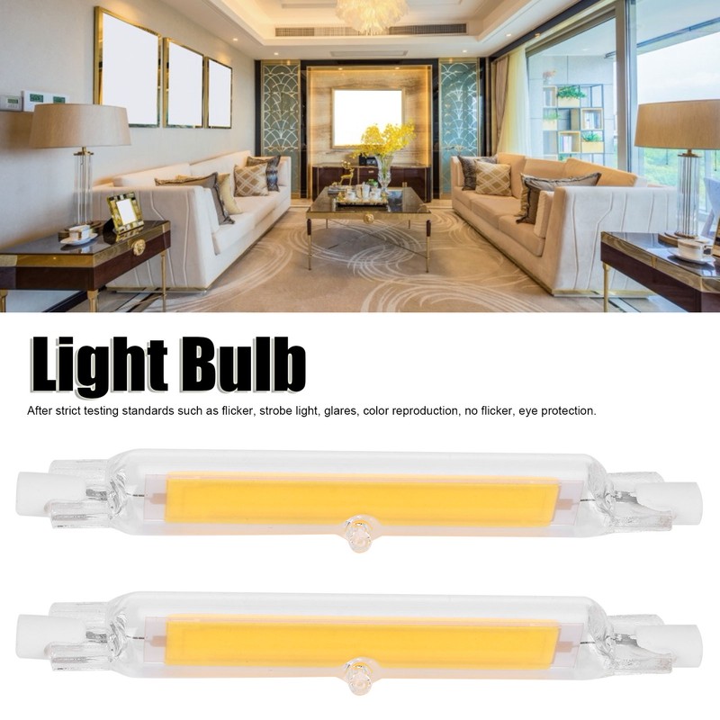 2Pcs R7S Light Bulb COB 15W Double Ended Light Source