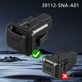 KPALAG Auxiliary Input Jack Repair Assembly Audio Stereo Adapter Input Jack Aux Port Compatible with Honda Civic 2006 2007 2008 2009 2010 2011 CR-V 2009 2010 2011 Replace#: 39112-SNA-A01
