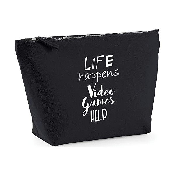 Hippowarehouse Life Happens Video Games Help printed make up cosmetic