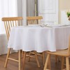 FANTELOO Oval Tablecloth 52x70 inch Fabric Washable Table Cloth Pure