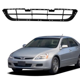 YLT Auto Fit 2006-2007 Honda Accord EX EX-L 4-Door Sedan Black Front Bumper Lower Grill