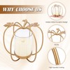 ZpigToor 6.9" Metal Pumpkin Candle Holder with LED Candle,Fall Candle