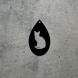 Decal Stickers of Cat (Black) (Set of 2) Premium Waterproof Vinyl Decal Stickers for Laptop Smartphone Car Dirt Bike Wall Room Mason Jar Bathtub Door Skateboard Console - BICVER1e60032BLW19Y24