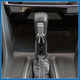 A ABSOPRO M10 X 1.5 Car Universal Black Gear Shift Knob Adapter for Non Threaded Shifter Item Replacement