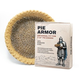 BakeBarn Pie Armor, Universal Fit Pie Weight for 7-10 inch Pies, Durable Alternative to Traditional Ceramic Pie Weights, 100% Stainless Steel 304
