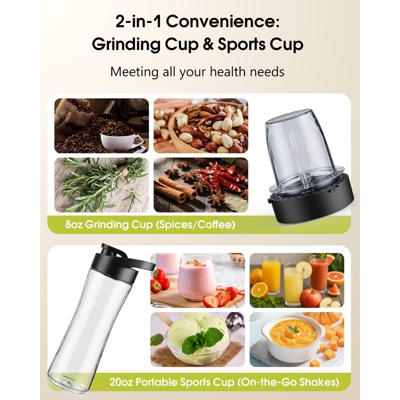 Countertop Blenders for Kitchen, 1400W Professional Blender for Smoothies, 3