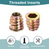 sourcing map 70Pcs Threaded Inserts, M8-1.25x15 Zinc Alloy Hex-Flanged Nut
