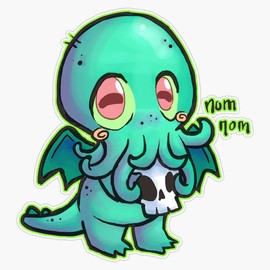 MAGNET Baby Cthulhu Magnet Bumper Sticker Car Magnet Flexible Reuseable Magnetic Vinyl 5"