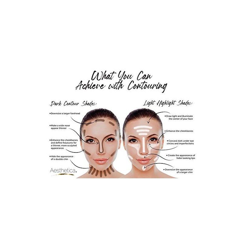 Aesthetica Cosmetics Cream Contour and Highlighting Makeup Kit - Contouring