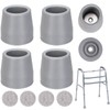 Dexspoeny 8Pcs Rubber Walker Tips Set 1 & 1/8 in