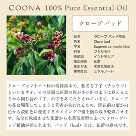 Clove Bud 5ml (COONA Essential Oil, Aroma Oil, 100% Natural Vegetable Essential Oil)