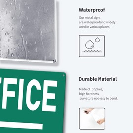 Office Sign For Doors Outside Custom Signs For Business Office Sign With Left Arrow In A Meeting Sign Metal Tin Signs Home Office Sign For Doors Office Wall Decor 8 X 12 In