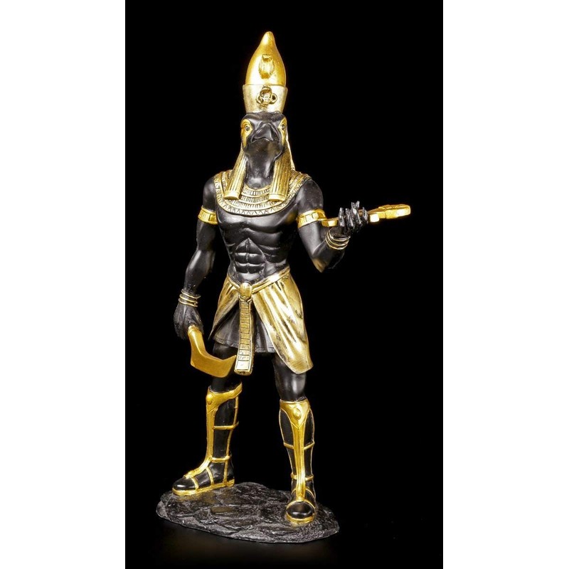 Horus Figure - Egyptian Warrior Black Gold - Decorative Egypt