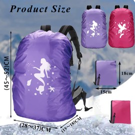 PASLFC Backpack Rain Cover, Pack of 2 Backpack Rain Cover, Rain Cover, Step by Step School Bag, Rain Cover Backpack, Waterproof Backpack Cover