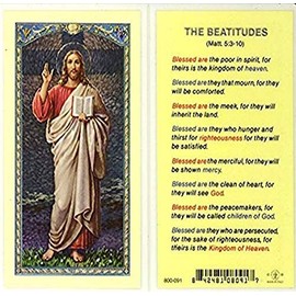 WJ Hirten E24-708 The Beatitudes Clear Holy Cards