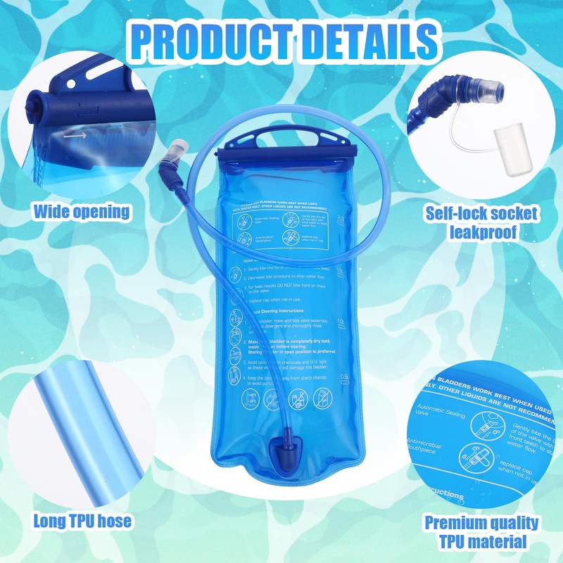 Hydration Bladder With Hydration Backpack, 2l Leak Proof Water Bladder