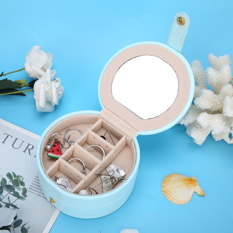 Jewelry Box PU Portable Multi Functional Jewelry Ring Earrings Storage