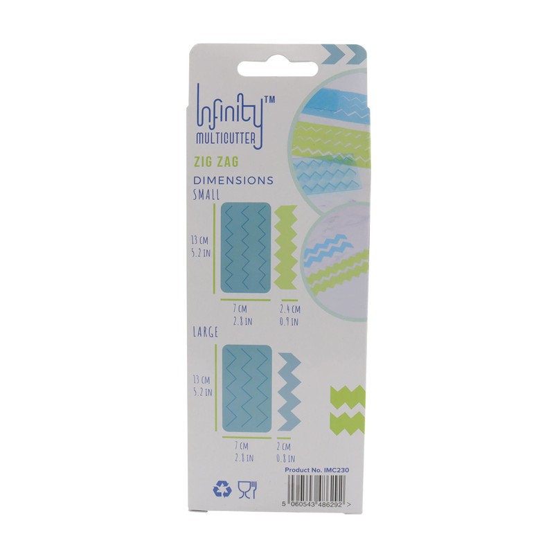 PME IMC230 Infinity MultiCutter-Zig Zag, Set of 2, Plastic, Blau