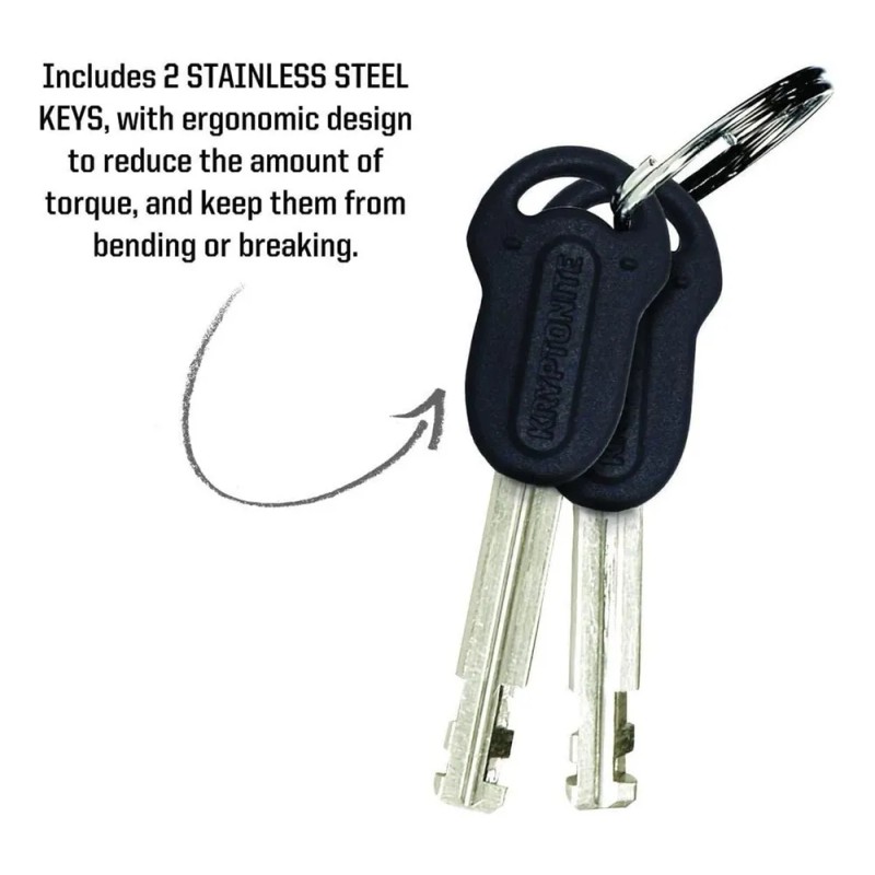 Ulock Mini 6 Con Cable Kryptonite Seguridad Bicicleta Color Negro